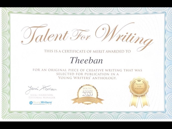 Theeban writing certificate.png